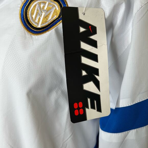 Nike Inter Milan Track Jacket XL Mens Soccer White Blue Full Zip Windbreaker New - Picture 10 of 11